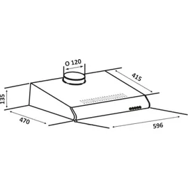 4big.fun Unterbauhaube 60 cm Silber
