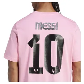 adidas Messi Name and Number Graphic T-Shirt Easy Pink M