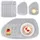 Intirilife 6X Filzunterleger Set Grau – Platzsets & Tischdeckchen aus Filz, Gläseruntersetzer, Bestecktasche, Tischunterlage Tischschutz für Restaurant, Küche, Esstisch & Zuhause, 18 teilig