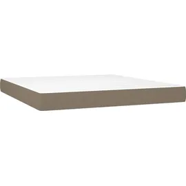 vidaXL Boxspringbett mit Matratze & LED Taupe 180x200 cm Stoff