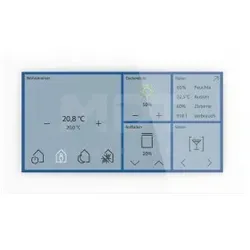 MDT BE-GTS06TW.01S KNX Glas Touch Smart 6 Zoll, KNX Data Secure, Weiß BEGTS06TW01S