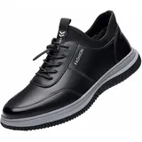 Arbeitsschuhe für Herren, leicht, weiche Unterseite mit Memory-Schaum, Gummisohle, breite Passform mit Fußgewölbeunterstützung, Wanderschuhe, Schnürschuhe, einfarbig, einfache Eigenschaften, - 44 EU