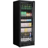 METRO Professional Getränkekühlschrank GSC4280B, Metall/Glas, 280 L, belüftete Kühlung, 210 W, mit Schloss, Schwarz
