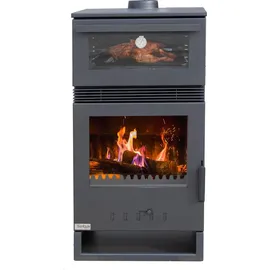 Teba TKS 15 Stahl Schwarz/Abdeckplatte Glas