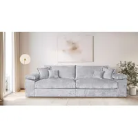 Big-Sofa HOME AFFAIRE "Soft&Cosy XXL, B: 303 cm - OTTO. Verlässliche Qualität.", grau (hellgrau), B:303cm T:123cm, 100% Polyester, Sofas, Big-Sofa, Mega-Sofa, Cord oder Chenille-Struktur, mit Federkern & 4 Zierkissen, Topseller