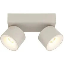 GLOBO Rae 2-flammig Sandgrau Metall 20,5 x 12 cm