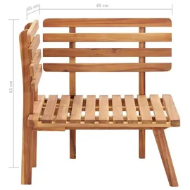 vidaXL Garten-Lounge-Set natur/grau-weiß