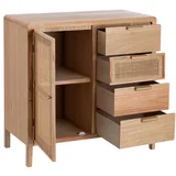 BigBuy Konsolentisch mit Schubladen HONEY 80 x 40 x 82 cm natürlich Holz Rattan