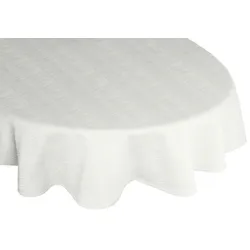 Tischdecke WIRTH "WIESSEE" Gr. 1, weiß, Ø:160cm, Baumwolle, Modal, Leinen, Tischdecken, rund