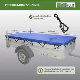 Baumarktplus Anhängerplane 2575 x 1345 x 100 mm