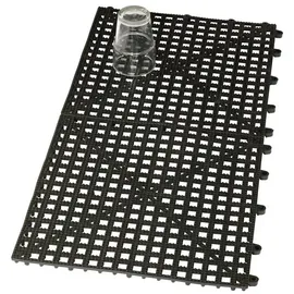 ich-zapfe Gummi-Abtropfmatte schwere Ausführung - 31,5 x 31,5cm steckbar, schwarz - 2er Pack