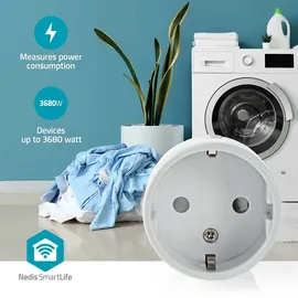 Nedis Schuko-Steckdose 10 A Weiß 1 St.