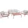 MCW MCW-O11 Outdoor 3-Sitzer Sitzbank Sessel Sofa terrakotta/beige