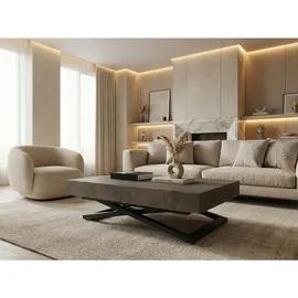 WFL GROUP Cavetta Dunkelgrau Holzoptik 120 x 80 x 76 cm