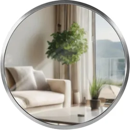 CLP Wandspiegel Elsie I Runder Spiegel in unterschiedlichen Größen I Rahmentiefe 3 cm, ideal für Wohnzimmer, Schlafzimmer oder Bad