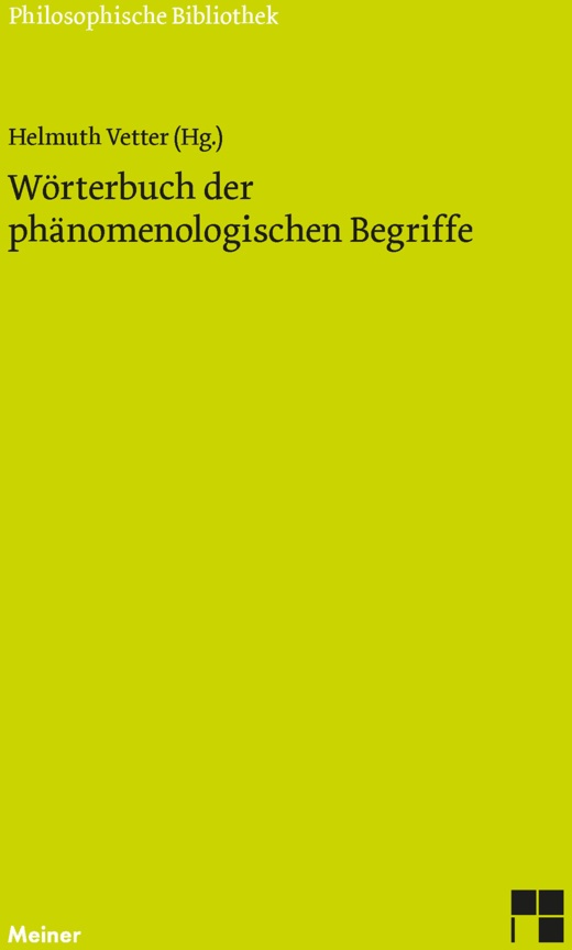 Wörterbuch Der Phänomenologischen Begriffe  Kartoniert (TB)