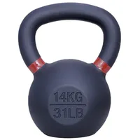 IVOL Kettlebell Gusseisen 14 kg - Schwarz mit Braun