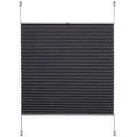 LIEDECO Klemmfix Plissee verspannt 60 x 210 cm grau