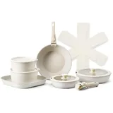 Vevor Topf-Set 17-tlg. Induktionskochtöpfe mit abnehmbaren Griffen + Glasdeckel