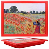 Claude Monet Knietablett The Poppy Field Near Argenteuil für Laptops, Basteln, Nähen und Heimdekoration