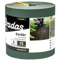 Bradas Rasenrand BORDER einfach 6m x 15cm grün