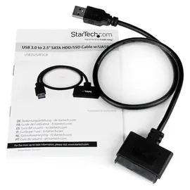 Startech StarTech.com USB 3.0 2.5" SATA III Adapter Kabel - USB 3.0 zu SATA SSD/HDD Konverter für Datenübertragung (USB3S2SAT3CB)