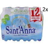 Sant'Anna Acqua Minrale Naturale Natürliches Mineralwasser wenig Natrium 24x0,5L