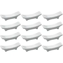 Maxwell & Williams Maxwell & Williams, Porzellan, 12er Set Messerbänkchen, Besteckablagen White Basics weiß