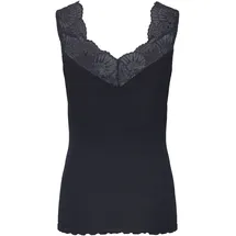 Rosemunde Spitzentop Beatha Lace Top mit Seide Vintage-Spitzenbesatz, feminin, ohne Ärmel, Seidenmix schwarz M (38)