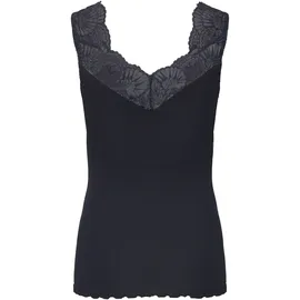 Rosemunde Spitzentop Beatha Lace Top mit Seide Vintage-Spitzenbesatz, feminin, ohne Ärmel, Seidenmix schwarz M (38)