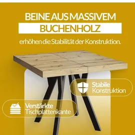 alpimeble Rico 90 x 77 x 90 cm schwarz