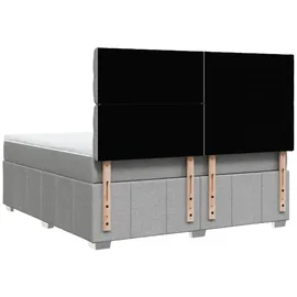 vidaXL Boxspringbett 180 x 200 cm Hellgrau