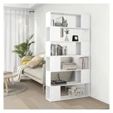 vidaXL Bücherregal Raumteiler 100 x 24 x 188 cm Weiß