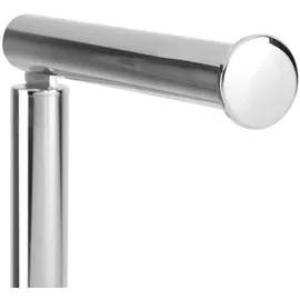 Intirilife Toilettenpapierhalter Papierrollenständer aus Edelstahl - Höhe 55 cm - Halterung Ständer für WC mit integrierter Ersatzrollenhalterung