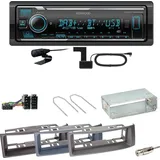 Kenwood KMM-BT508DAB Bluetooth DAB USB Einbauset für Renault Megane Scenic 1