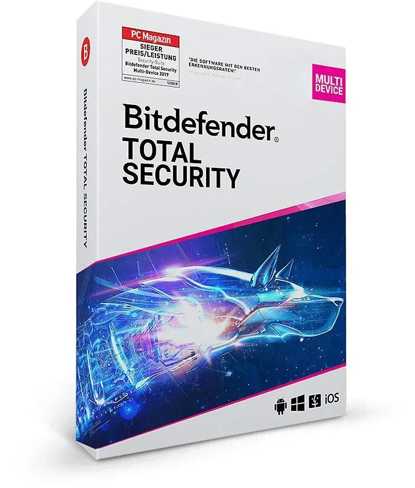 Bitdefender Total Security Multi Device 2024 | 1-5 Geräte | 1-2 Jahre | PC/Mac | Aktivierungscode per Email