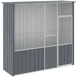 vidaXL Vogelkäfig Voliere 215 x 78 x 200 cm anthrazit
