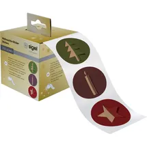 Sigel Weihnachts-Sticker Cut-out Style 200 Stück 4,7 x 4,7 cm