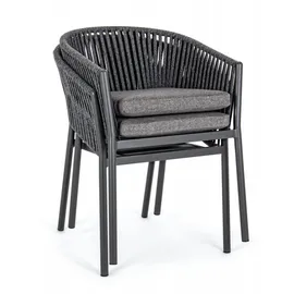BIZZOTTO Florencia Gartenstuhl 57 x 57 x 80 cm anthrazit 1 St.