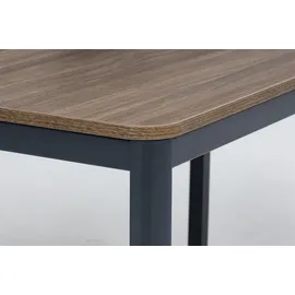 mades Schreibtisch Nova, 200x80x75 cm, Nussbaum, Nachbildung/anthrazit - Grau