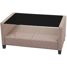 Mendler HWC-F10 Lounge-Set grau-braun