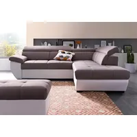 Cotta Polstergarnitur »Speedway«, (Set), Set: bestehend aus Ecksofa und Hocker, inklusive Kopfteilverstellung beige