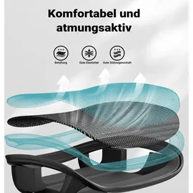 Wiltec Ergonomischer Bürostuhl Schwarz