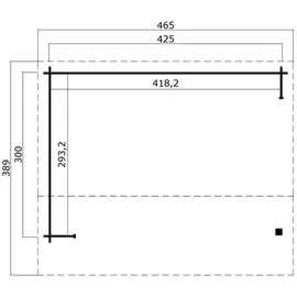 Lasita Maja Gartenhaus San Diego«, Unterstand / Lounge 34mm, Fundamentmass 4250x3000, Lichtgrau, grau
