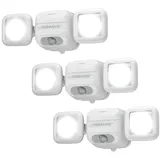 Mr. Beams Batterie-LED-Außenstrahler "MBN3000 NetBright" Weiß vernetzbar mit Bewegungsmelder 3er Pack