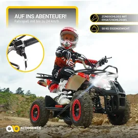 ACTIONBIKES MOTORS Torino Elektro-Kinderquad 1000 Watt schwarz/weiß/rot (Polo)