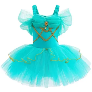 Lito Angels Prinzessin Jasmin Ballettkleid Ballerina Kostüm für Kinder Mädchen, Ballett Kleid Tutu Tanzkleid, Größe 5-6 Jahre 116 (Tag-Nummer 120)