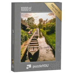 puzzleYOU Puzzle Puzzle 1000 Teile XXL „Schwimmende Boote, Giethoorn, Holland“, 1000 Puzzleteile, puzzleYOU-Kollektionen Deutschland