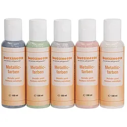 buttinette Metallicfarben "Pastell", 5x 100 ml