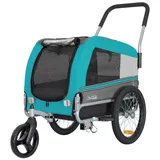 TIGGO Fahrradhundeanhänger Tiggo VS Pets Medium Hundeanhänger & Buggy 2in1 Fahrradanhänger blau